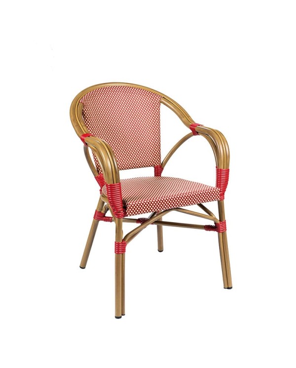 Sillón BIARRIZ curvado en aluminio y textilene ZC11
