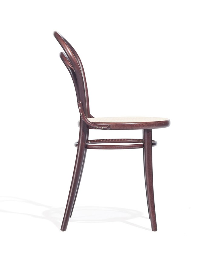 Silla TON 14 de madera y mimbre para hostelería