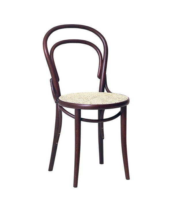 Silla TON 14 de madera de haya con asiento de mimbre