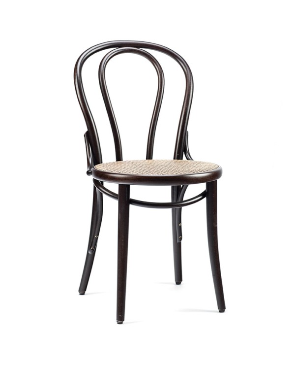 Silla 18 TON 315 018 de madera de haya y mimbre para hostelería y hogar