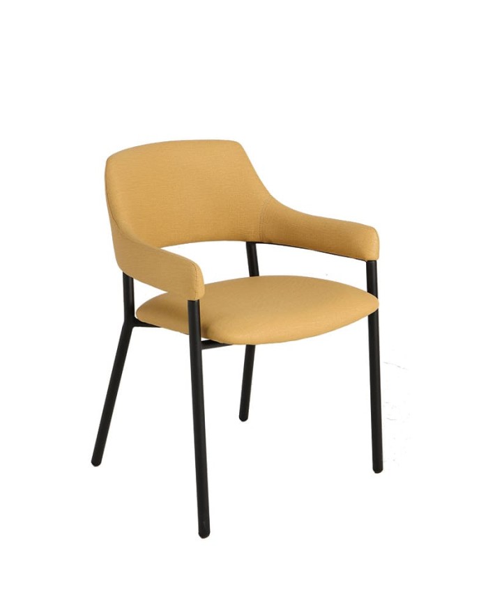 Sillón Estocolmo tapizado curvado para hogar y hostelería ZC55