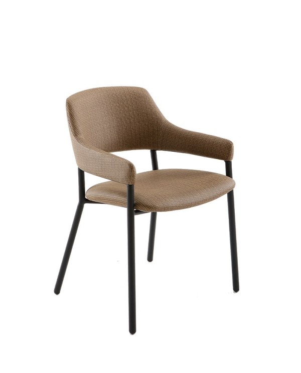 Sillón Estocolmo tapizado curvado para hogar y hostelería ZC55