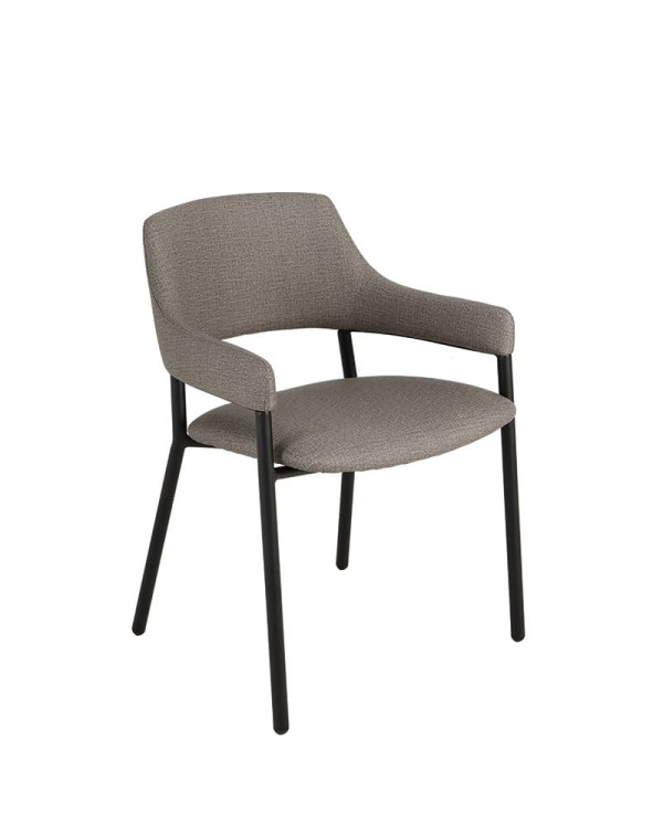 Sillón Estocolmo tapizado curvado para hogar y hostelería ZC55