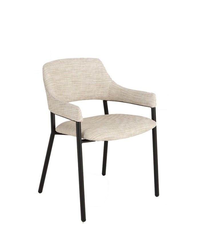 Sillón Estocolmo tapizado curvado para hogar y hostelería ZC55