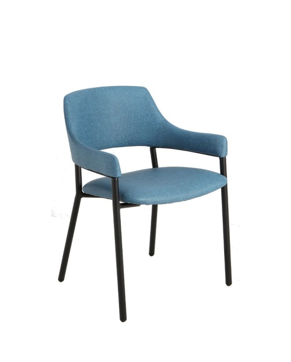 Sillón Estocolmo tapizado curvado para hogar y hostelería ZC55