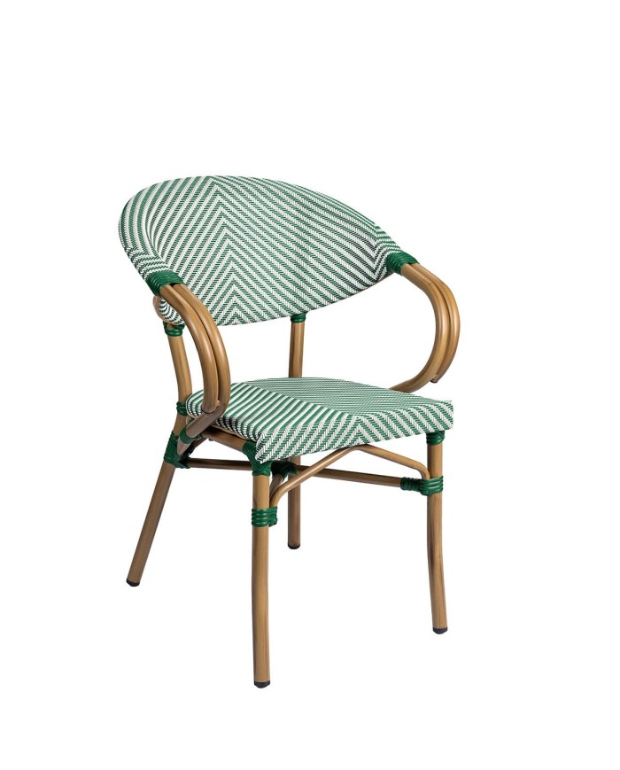 Sillón Filipinas curvado para hostelería con textilene ZC63B