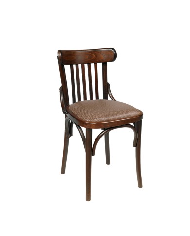 Silla Hamburgo de madera y tapizada para hostelería, restauración e interiorismo