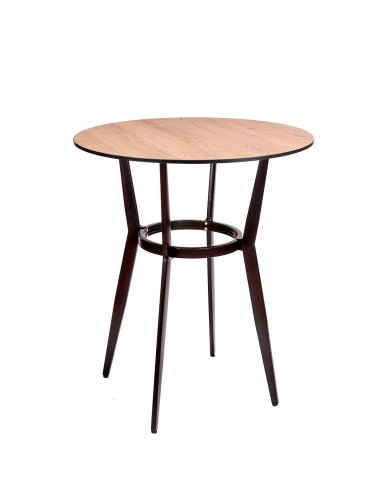 Mesa Mauricio de aluminio para hostelería con tablero redondo, cuadrado o rectangular.