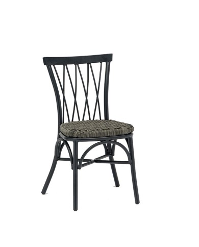 Silla Monet en aluminio tapizada para hogar y hostelería ZF16