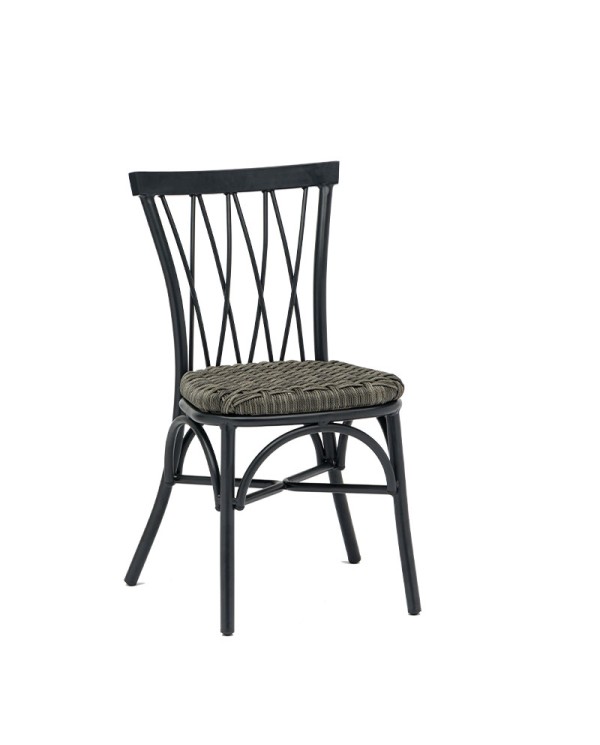 Silla Monet en aluminio tapizada para hogar y hostelería ZF16
