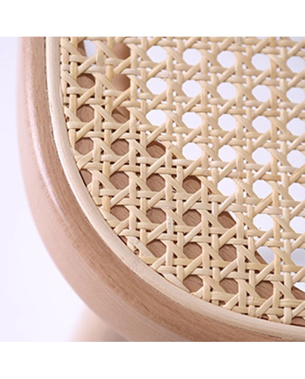 Silla TON 811 de madera curvada y mimbre