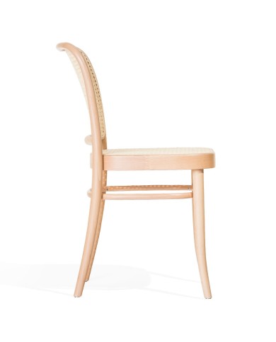 Silla TON 811 de haya y mimbre para hostelería