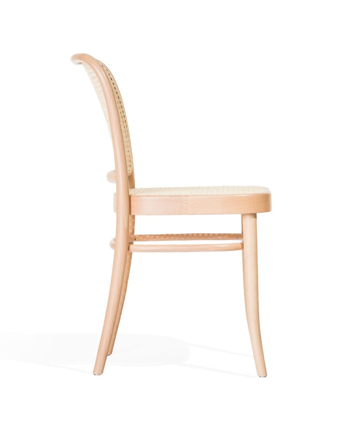 Silla TON 811 de haya y mimbre para hostelería