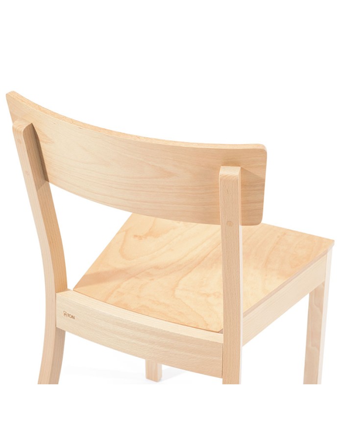 Silla Bergamo TON de madera de haya vista frontal