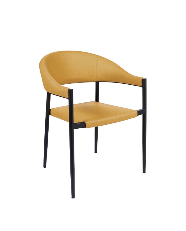Sillón Nara curvado tapizado para hogar y hostelería ZF30