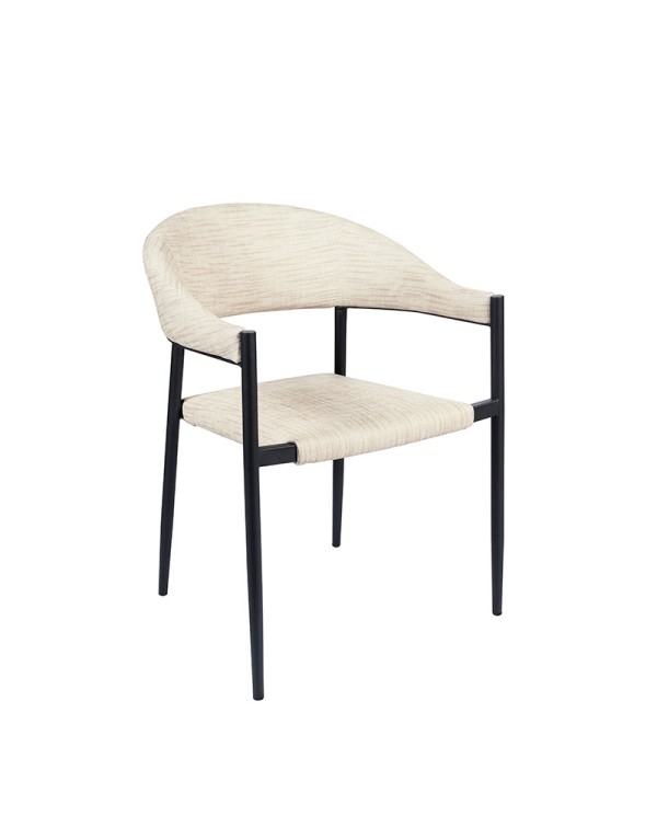 Sillón Nara curvado tapizado para hogar y hostelería ZF30