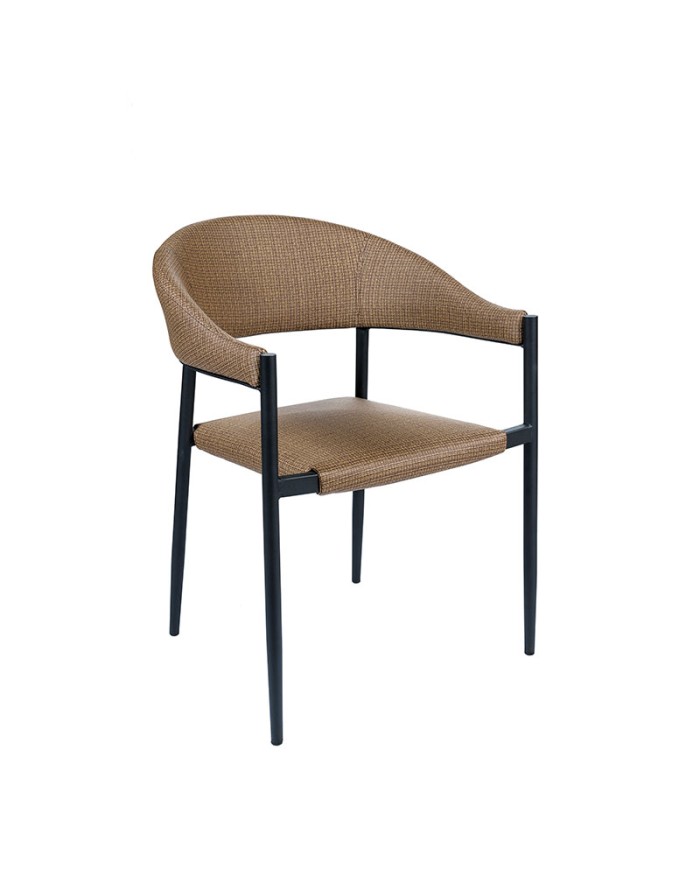 Sillón Nara curvado tapizado para hogar y hostelería ZF30