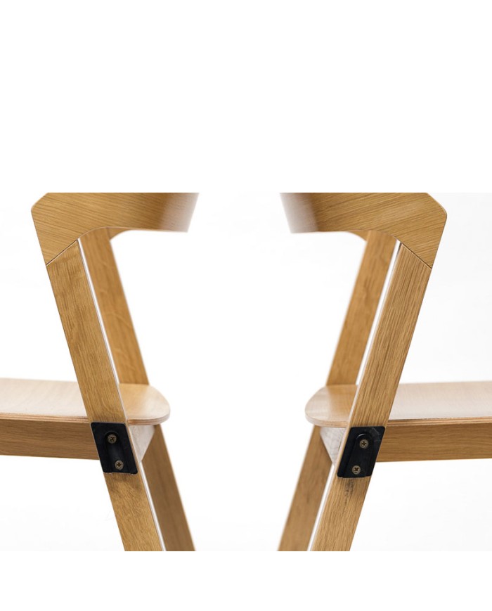 Silla Merano de madera de roble para restaurantes