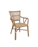 Sillón polinesia en aluminio con médula para hostelería en terraza y jardín.