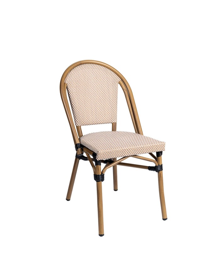 Silla Tívoli en aluminio y textilene para exterior M80B