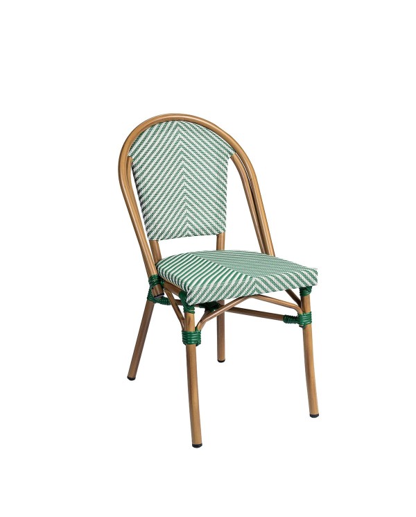 Silla Tívoli en aluminio y textilene para exterior M80B