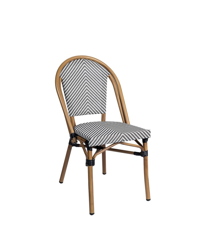 Silla Tívoli en aluminio y textilene para exterior M80C