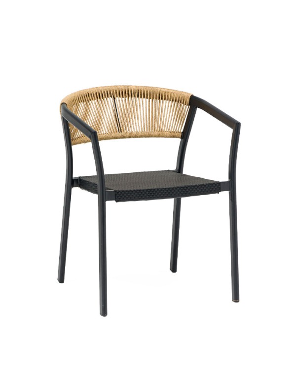 Sillón Seúl curvo para jardín, terraza y hostelería ZF55