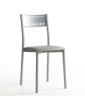 Silla Aloha Bailén-BHF con estructura metálica y asiento tapizado para cocina.