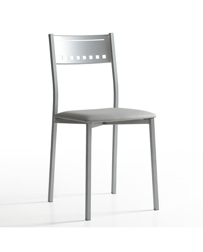 Silla Aloha Bailén-BHF con estructura metálica y asiento tapizado para cocina.