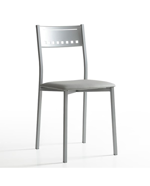 Silla Aloha Bailén-BHF con estructura metálica y asiento tapizado para cocina.