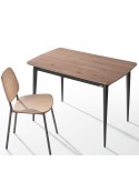 Mesa Cartago Bailén-BHF con estructura de madera y tapa en laminado para cocina, salón y comedor