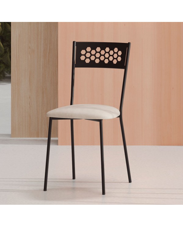 Silla Maya Bailen-BHF tapizada con metal para cocina