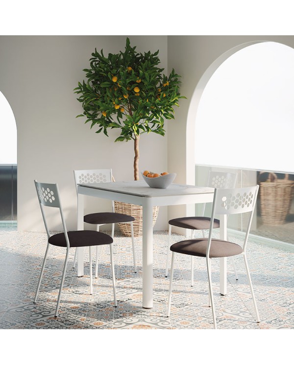 Silla Maya Bailen-BHF tapizada con metal para cocina