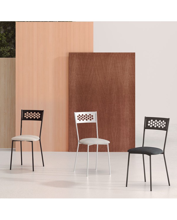 Silla Maya Bailen-BHF tapizada con metal para cocina