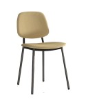 Silla Niza Bailén-BHF de estructura metálica con asiento y respaldo tapizados para cocina, salón y comedor.