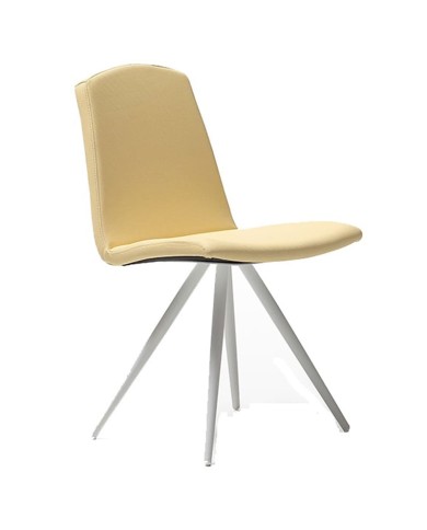 Silla Aya-Shun Bailén-BHF con estructura metálica y carcasa tapizada para cocina, salón y comedor