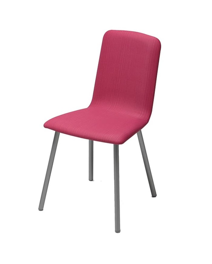 Silla Durban Bailén-BHF metálica tapizada para cocina. Opción de taburete medio o alto.