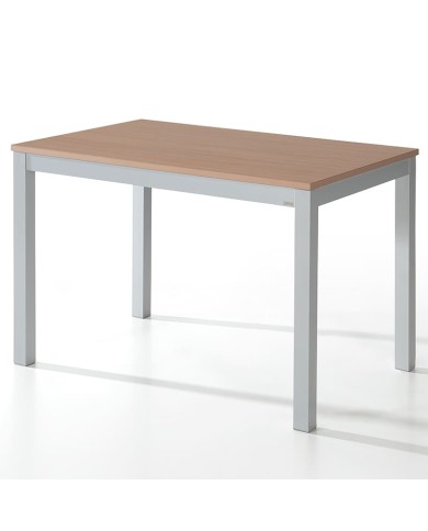Mesa Leo Fija Bailén-BHF metálica y con encimera laminada para cocina.