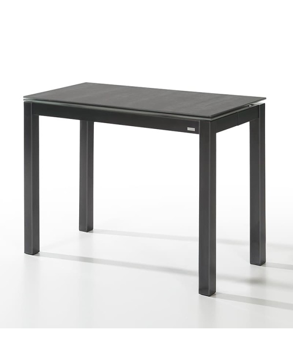 Mesa Lugano Bailén-BHF extensible. Estructura metálica con sobre porcelánico para cocina.