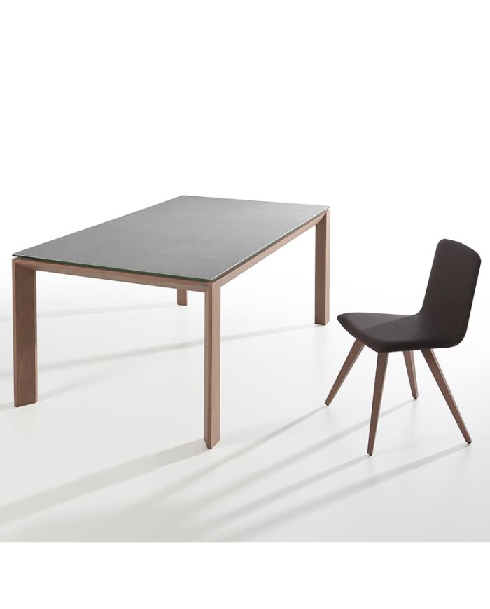 Mesa Neo Bailen-BHF madera con porcelánico para cocina y comedor