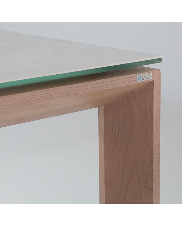 Mesa Neo Bailen-BHF madera con porcelánico para cocina y comedor