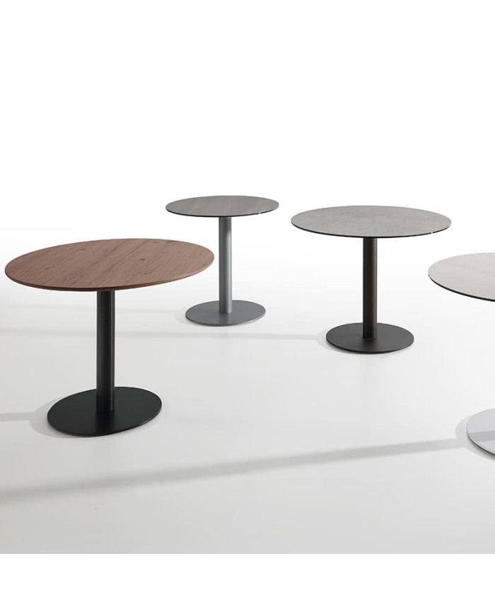 Mesa Ronda Fija Bailen-BHF redonda con pie central para cocina