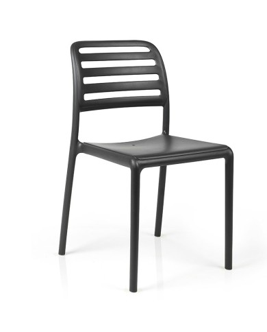 Silla Costa NARDI en polipropileno reforzado con fibra de vidrio apilable para exterior en terraza, jardín y patios.