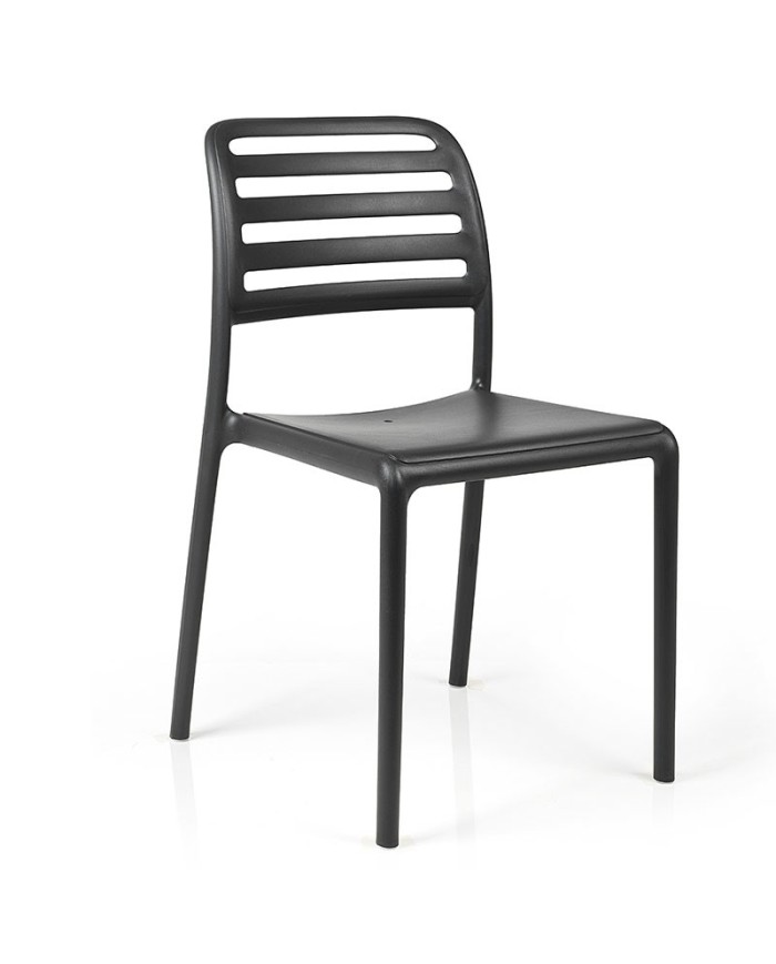 Silla Costa NARDI en polipropileno reforzado con fibra de vidrio apilable para exterior en terraza, jardín y patios.